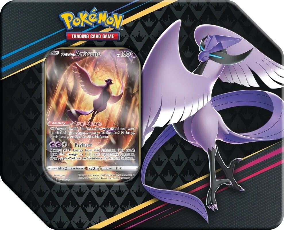 Pokémon Crown Zenith Galarian Birds Tins