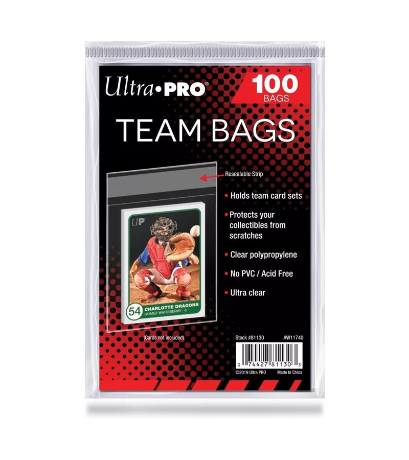 Ultra Pro Team Bags - Clear 100ct - Standard Size