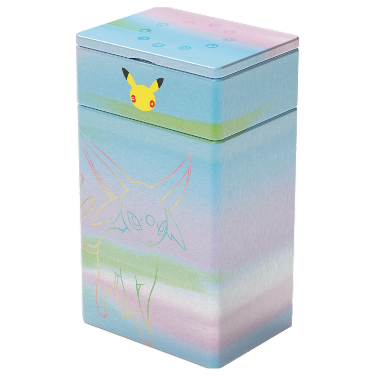 Espeon metal deck storage tin