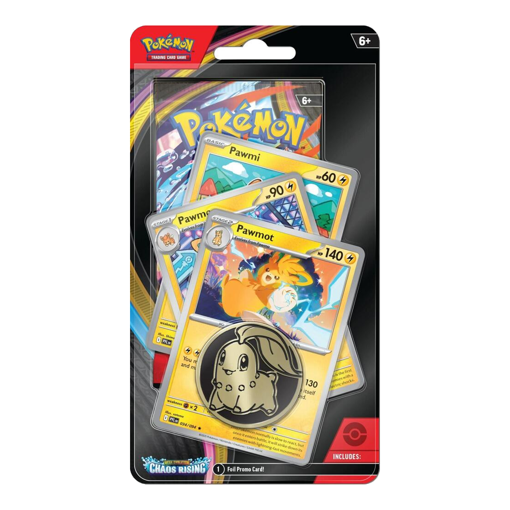 Pokémon ME04 Chaos Rising Blister Pack — Premium Checklane [Pawmot Line]