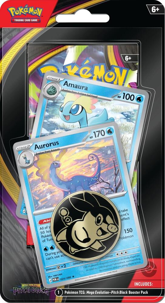 Pokémon ME05 Pitch Black Premium Checklane Blister - Amaura & Aurorus