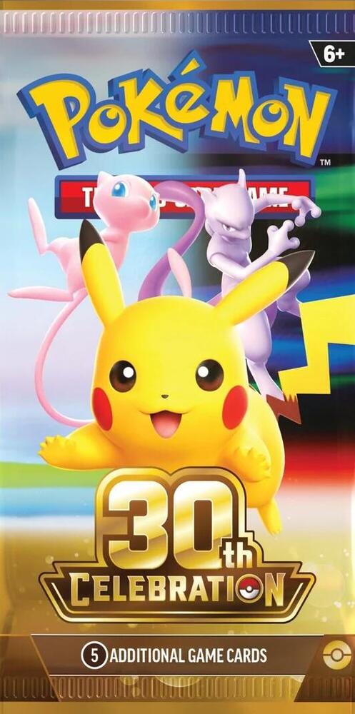 Pokémon 30th Celebration booster pack, English, 10 cards per pack