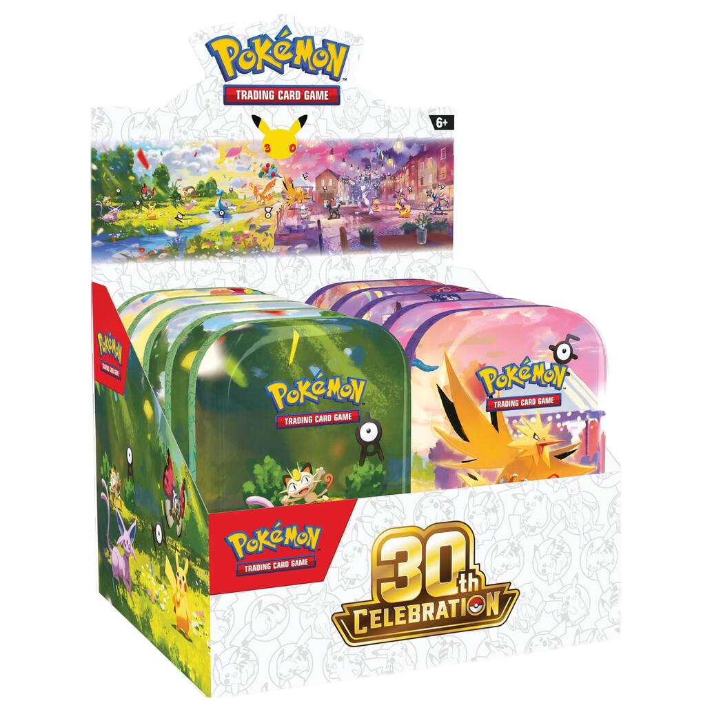 Pokémon 30th Celebration Mini Tin Display