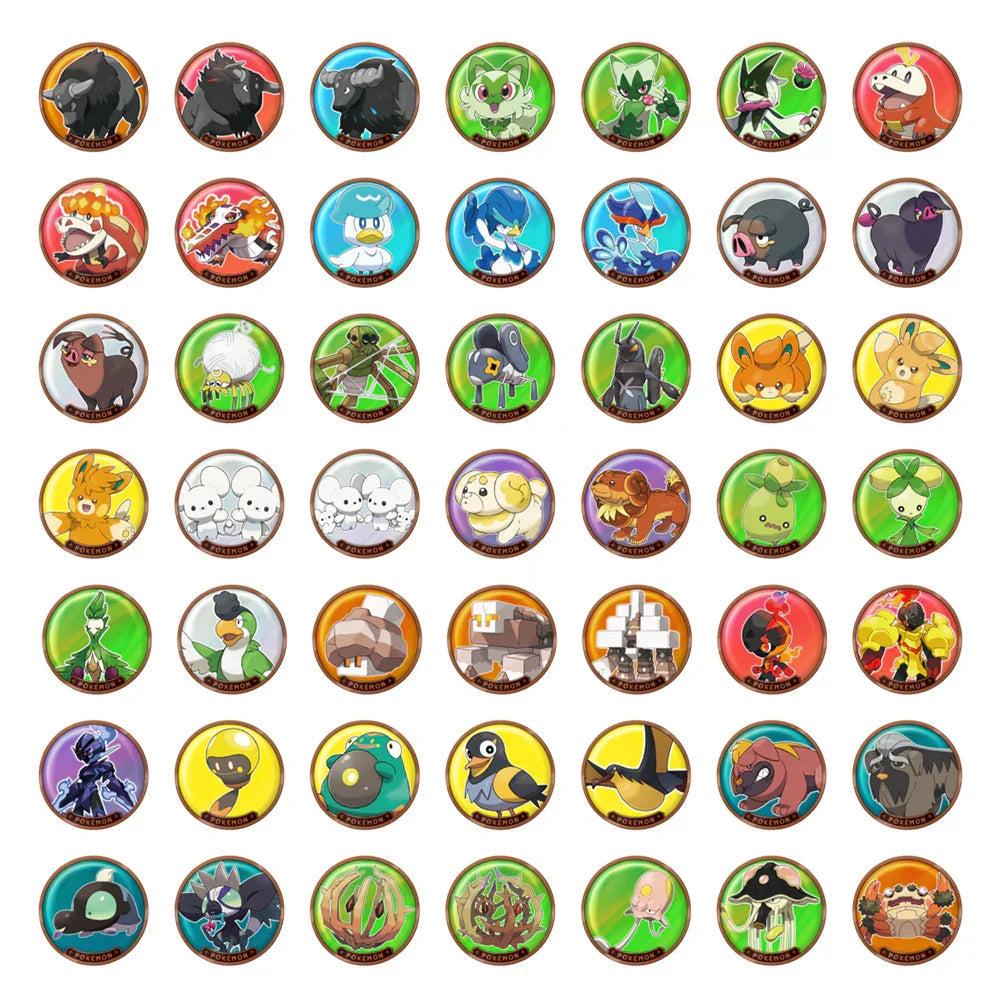 Simplified Chinese Pokemon Paldea Metal Magnet Set