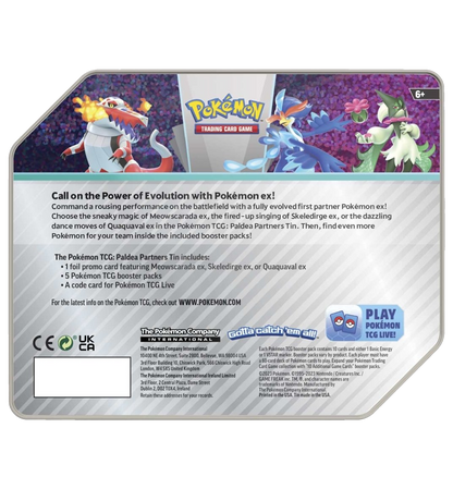 Pokémon Paldea Partners Tin (Quaquaval ex)