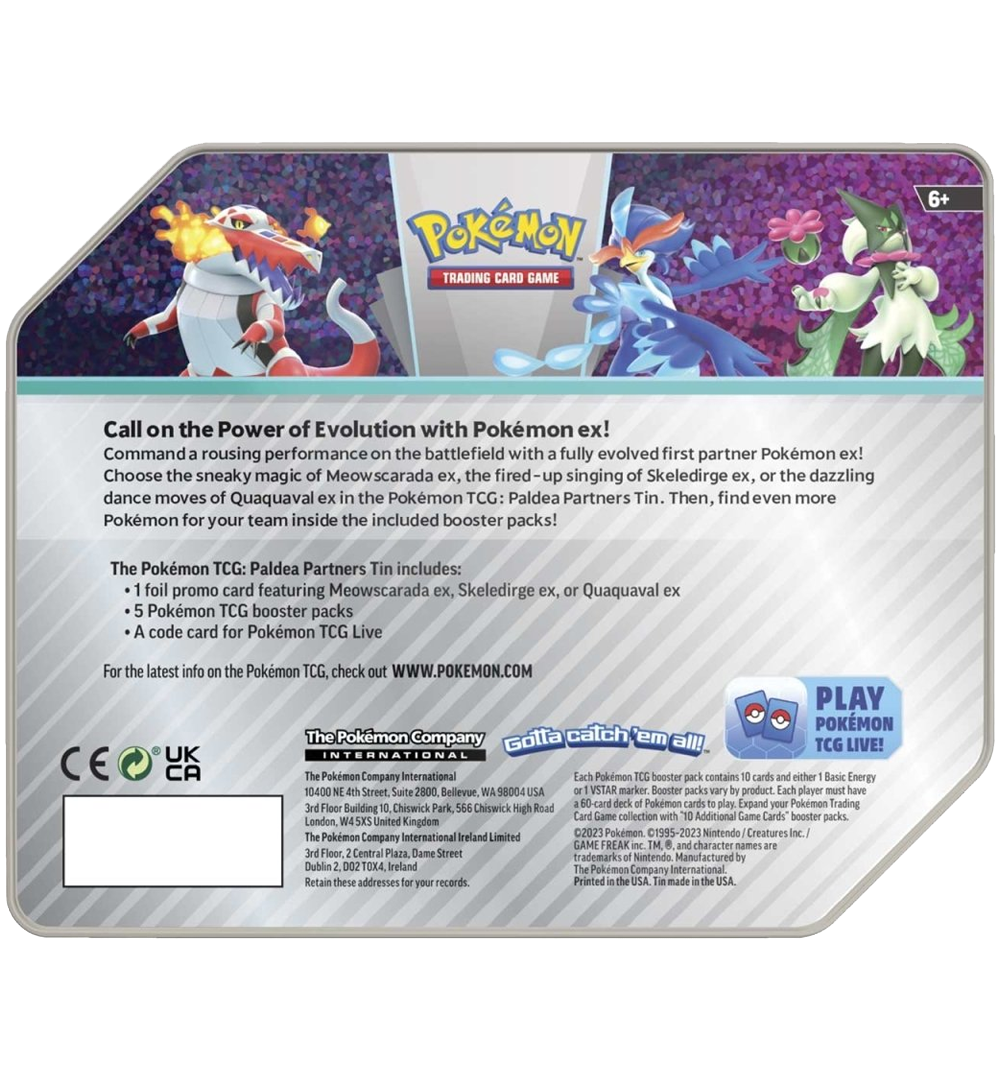 Pokémon Paldea Partners Tin (Meowscarada ex)