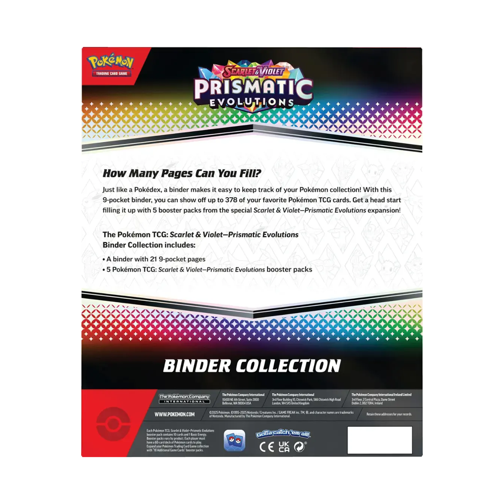 Pokémon SV08.5 Prismatic Evolution Binder Collection