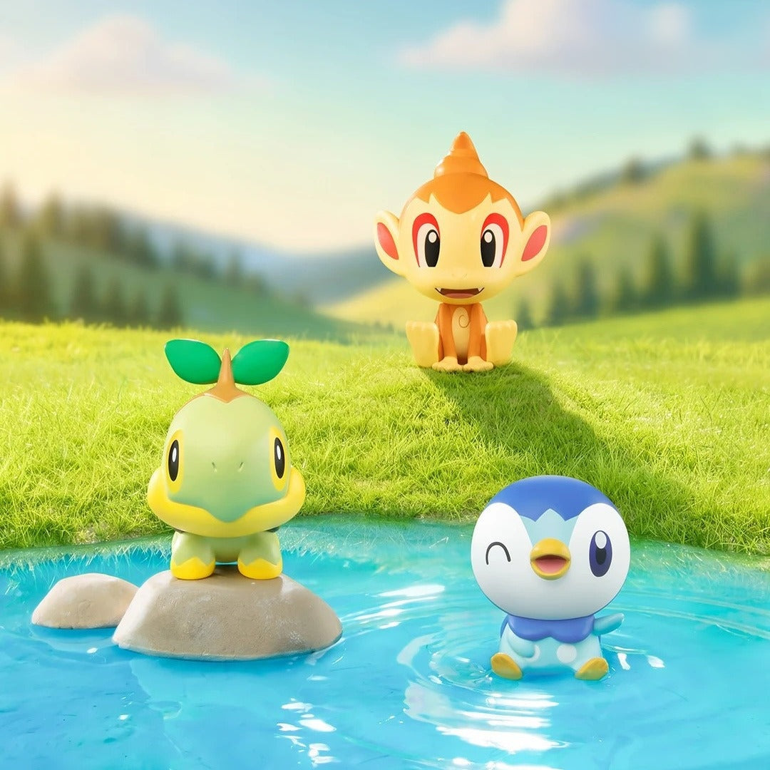 Turtwig, Chimchar and Piplup figures from the First Partners series