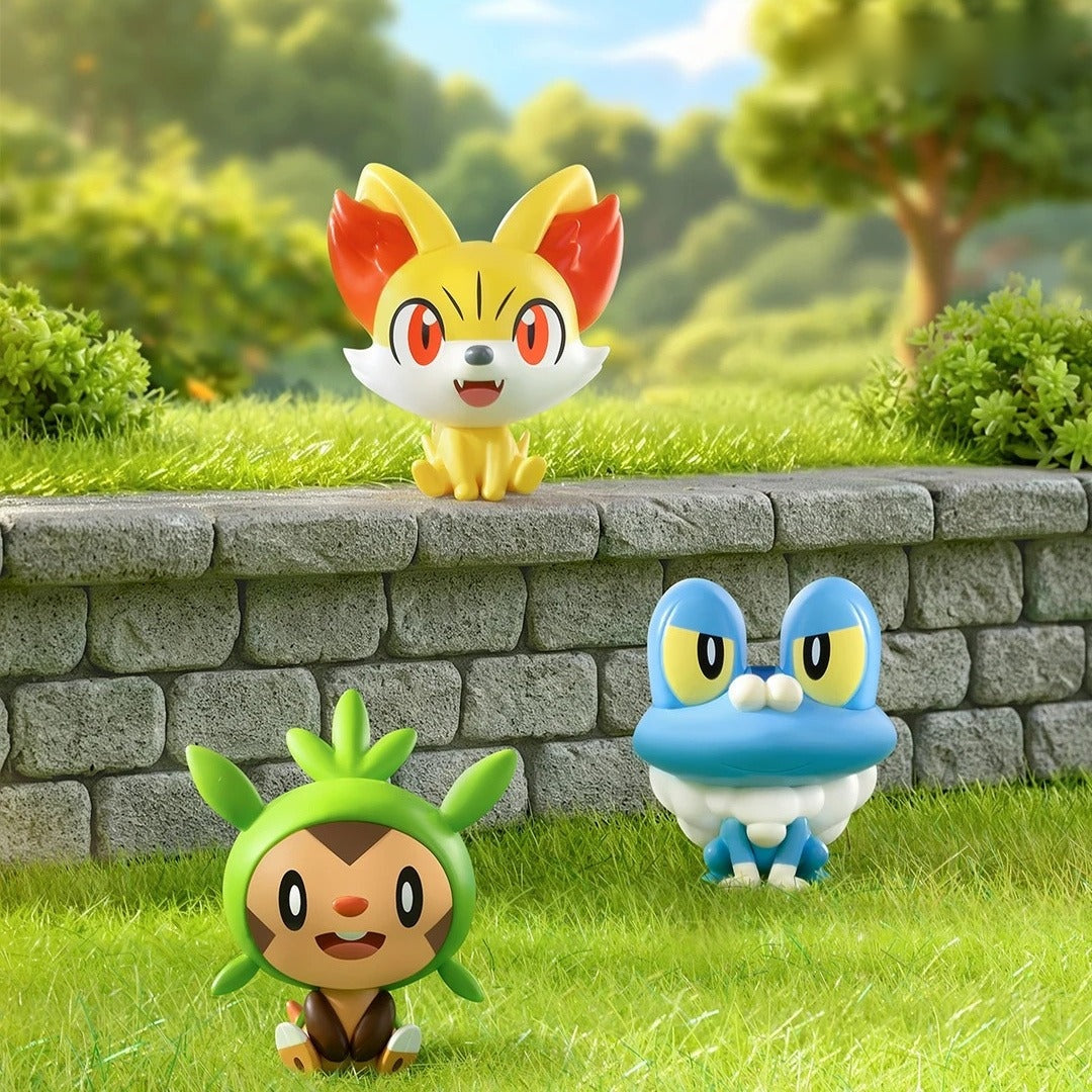 Chespin, Fennekin and Froakie figures from the First Partners series