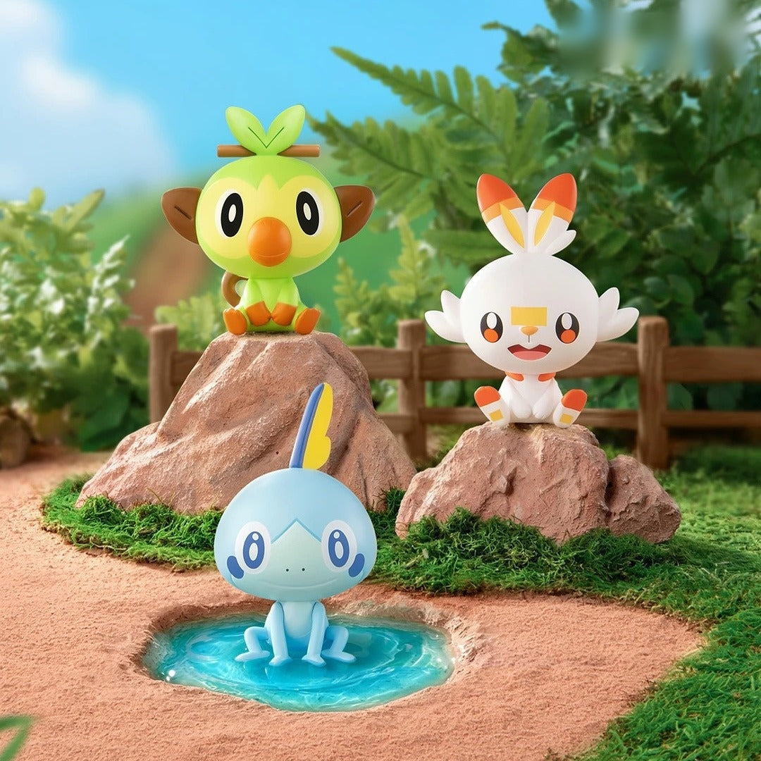 Grookey, Scorbunny and Sobble figures from the First Partners series