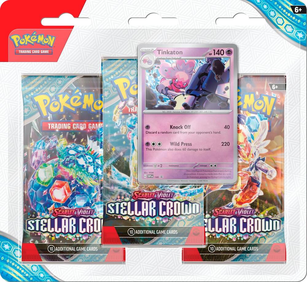 Pokémon SV07 Stellar Crown 3 Pack Blister