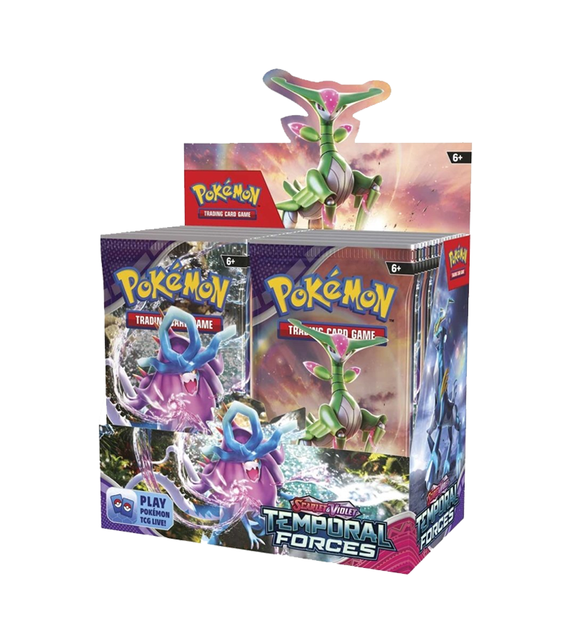 Pokémon SV05 Temporal Forces Booster Box Display